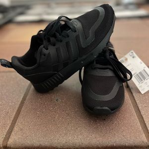 Adidas black running kids sneakers